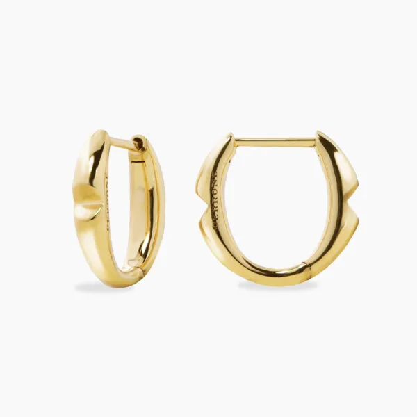 18ct yellow gold small ‘O’ hoop earrings