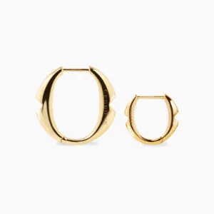 18ct yellow gold large ‘O’ hoop earrings from the Iconica Collection