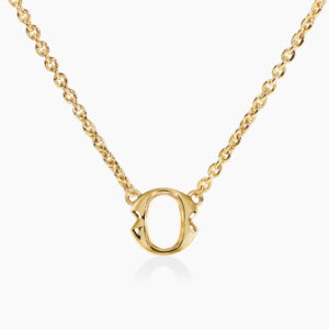 18ct Yellow gold small 'O' necklace