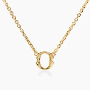 18ct Yellow gold small 'O' necklace