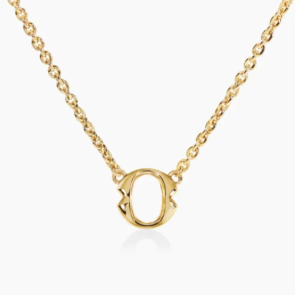 18ct Yellow gold small 'O' necklace from the Iconica Collection