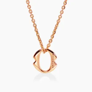 18ct Rose Gold large ‘O’ necklace