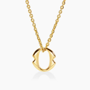 18ct Yellow Gold large 'O' necklace