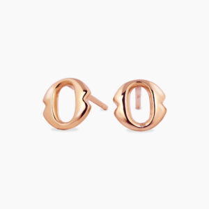 18ct rose gold large ‘O’ stud earrings from the Iconica Collection