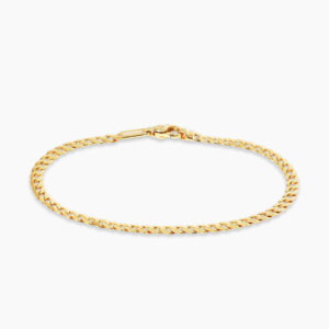 18ct yellow gold gents bracelet