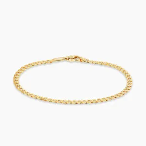 18ct yellow gold gents bracelet