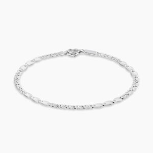 18ct white gold 21cm gents bracelet