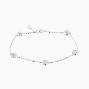 18ct white gold diamond bracelet