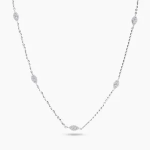 18ct white gold diamond necklace