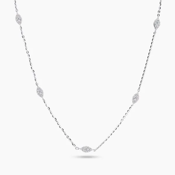 18ct white gold diamond necklace