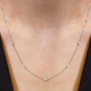 18ct white gold diamond necklace