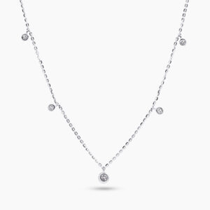 18ct white gold diamond necklace