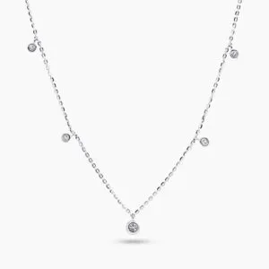 18ct white gold diamond necklace