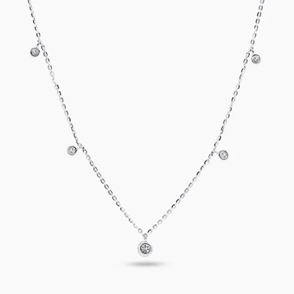 18ct white gold diamond necklace