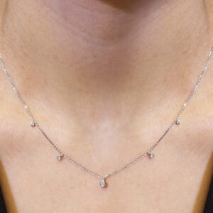 18ct white gold diamond necklace