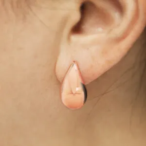 18ct rose gold tear drop earrings