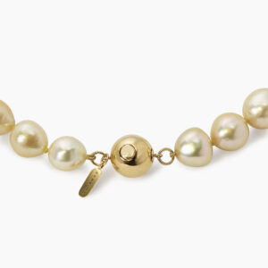 Golden South Sea pearls bracelet ended with an 18ct yellow gold ball clasp from the Carmela Cerrone Collection