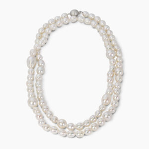 South Sea pearl 12-8mm circle white necklace