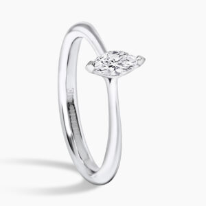 18ct white gold 0.23ct FG VVS-VS marquise diamond solitaire ring