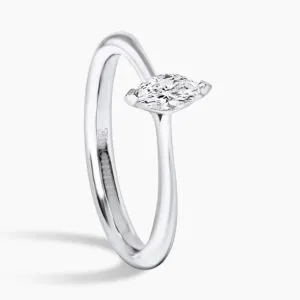 18ct white gold 0.23ct FG VVS-VS marquise diamond solitaire ring