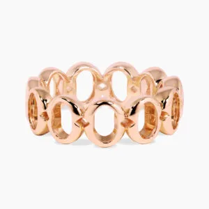 18ct rose gold thick 'O' ring from the Iconica Collection