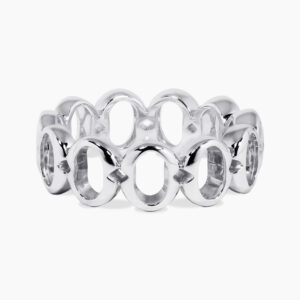 18ct white gold thick ‘O’ ring from the Iconica Collection