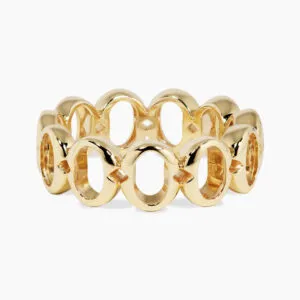 18ct yellow gold thick 'O' ring from the Iconica Collection