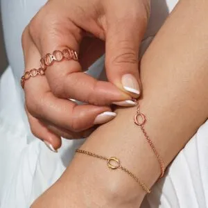 18ct rose gold small ‘O’ bracelet from the Iconica Collection