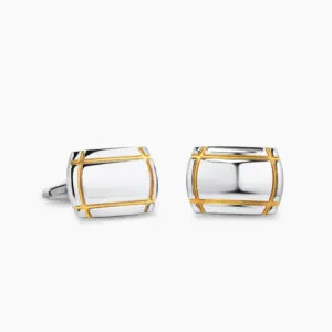 Stainless Steel Cufflinks with Gold Plated feature