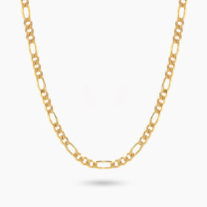 9CT Yellow Gold Figaro 45cm Chain