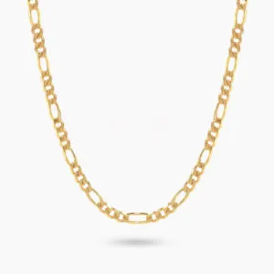 9CT Yellow Gold Figaro 45cm Chain