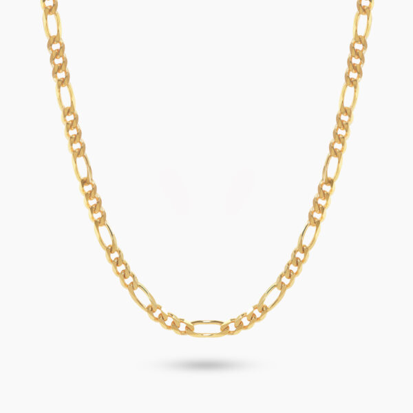 9CT Yellow Gold Figaro 45cm Chain