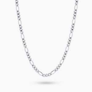 9ct White Gold 45cm Figaro Chain