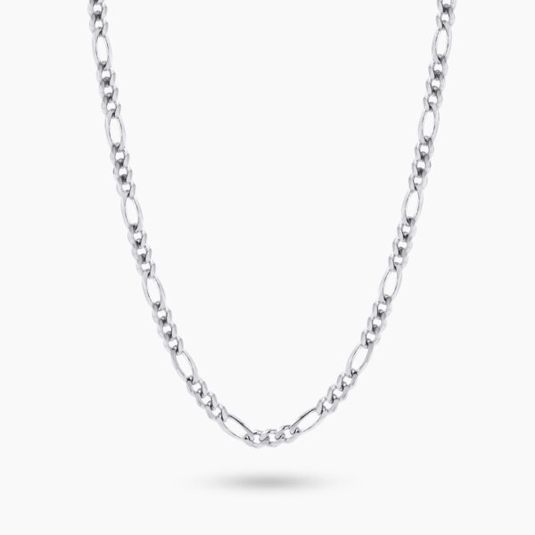 9ct White Gold 45cm Figaro Chain