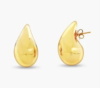 18ct yellow gold tear drop earrings