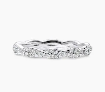 18ct white gold full circle diamond ring